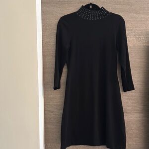 Elegant Black Studded Dress